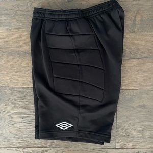 Umbro black youth hockey shorts sz med brand new